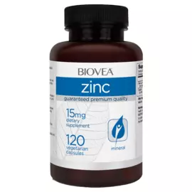 Zinc, 15 mg, 120 вег.капсул, Biovea