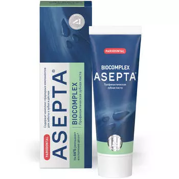 Зубная паста Биокомплекс здоровые десны, 75 мл, Асепта