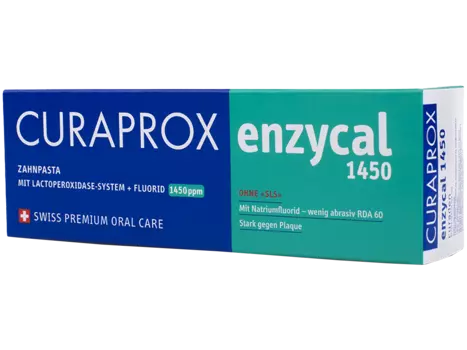 Зубная паста для всей семьи Enzycal 1450 ppm 12+, 75ml, Curaprox