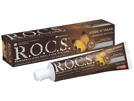 Зубная паста Кофе и табак, 74 г, R.O.C.S.