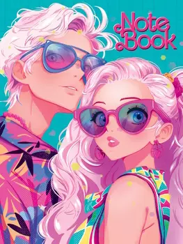 Блокнот 140х200мм 40л клетка MyArt I love pink Парочка ПРОФ-ПРЕСС Б40-2838
