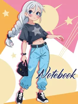 Блокнот 185х250мм 48л клетка MyArt My big notebook Девочка с косой ПРОФ-ПРЕСС Б40-5615