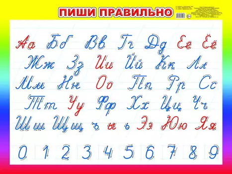 Плакат 440х590мм Пиши правильно