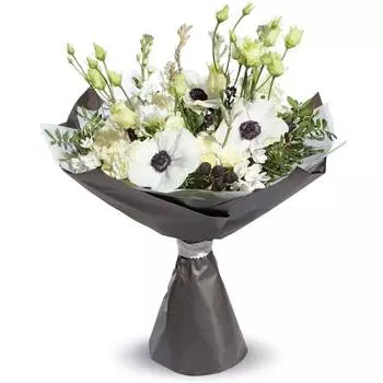 Black and White: Лизиантус и анемоны