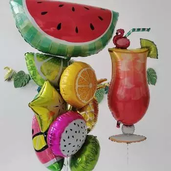 Букет из фольгированных фигур «Фруктовая вечеринка»
