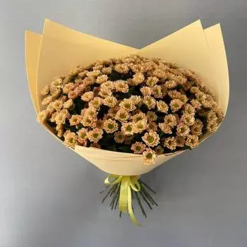 Букет из мини хризантем "Медовый поцелуй"