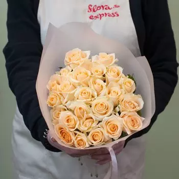 Букет из роз "Персик"