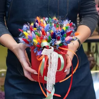 Букет из сухоцветов "Радуга"