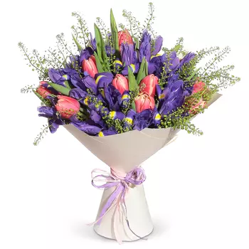 Ирисы и тюльпаны