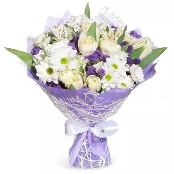 Юной леди: Тюльпаны и хризантемы