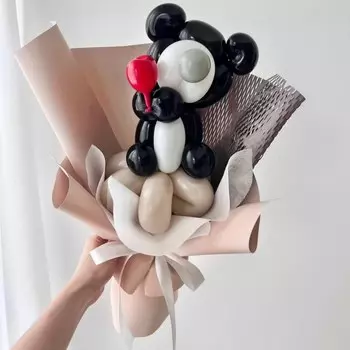 Мини - букет из воздушных шаров с воздухом «Медвежонок»