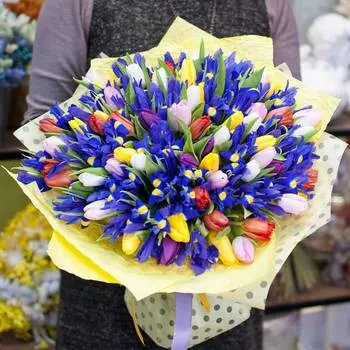 Монпасье: Ирисы и тюльпаны