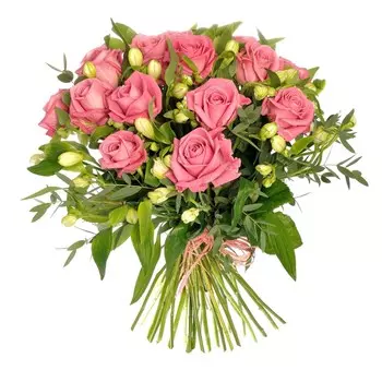 Ноты любви: Розы и альстромерии