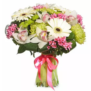 Сладость мгновения: Герберы и орхидеи