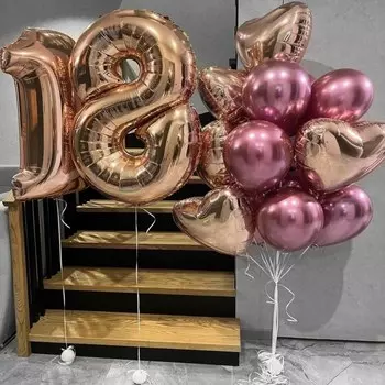 Воздушные шары для девушки на 18 лет