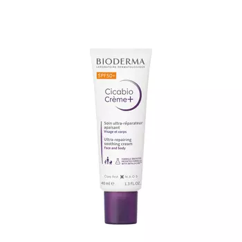 BIODERMA BIODERMA CICABIO КРЕМ ПЛЮС SPF 50+ ВОССТАНАВЛИВАЮЩИЙ УСПОКАИВАЮЩИЙ УХОД с SPF 50 40 мл