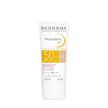 BIODERMA BIODERMA Солнцезащитный тонирующий крем для реактивной кожи лица SPF 50+ Photoderm AR, оттенок natural 30 мл