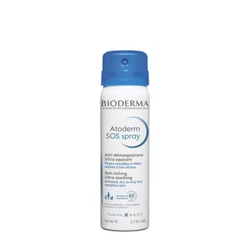 BIODERMA BIODERMA Успокаивающий SOS-спрей против зуда для лица и тела Atoderm 50 мл