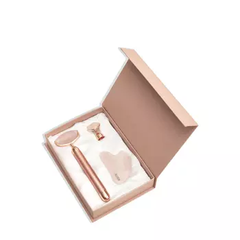 BLOOR BLOOR Набор из роллера и скребка гуаша «Сердце» из розового кварца 350 гр