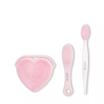 BLOOR BLOOR Набор силиконовых щеток для очищения лица, губ и тела 40 гр