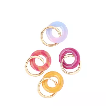 DONT TOUCH MY SKIN DONT TOUCH MY SKIN СЕРЬГА БУБЛИК (Фиолетовый)