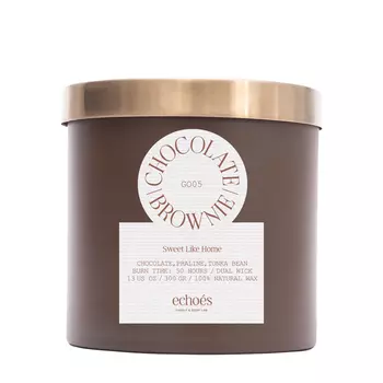 ECHOES ECHOES Средняя свеча в стекле Chocolate Brownie 300 гр