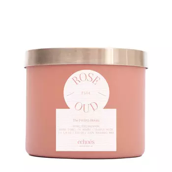 ECHOES ECHOES Большая свеча в стекле Rose & Oud 600 гр