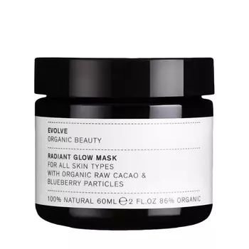 Evolve Organic Beauty Evolve Organic Beauty Очищающая маска для лица Radiant Glow Face Mask с какао и частицами голубики 60 мл