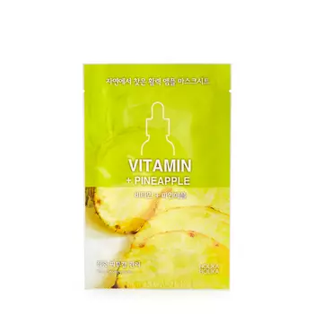 Holika Holika Holika Holika Тканевая маска для лица «Тонус и упругость» Vitamin + Pineapple 1 шт