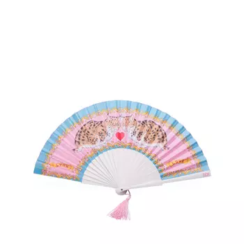 KHU KHU KHU KHU Веер «LOVE LYNX» 1 шт