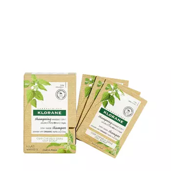 KLORANE KLORANE Порошковый шампунь для жирной кожи головы с экстрактом крапивы и глиной 8*3 гр