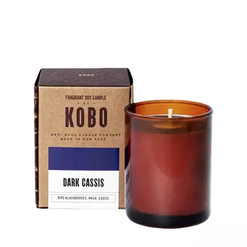 KOBO KOBO Свеча DARK CASSIS компактная в стекле 85 гр