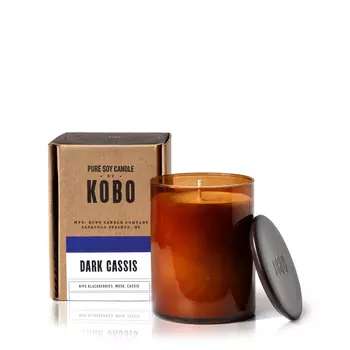 KOBO KOBO Свеча DARK CASSIS большая в стекле 425 гр