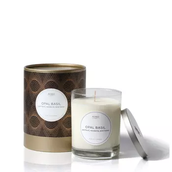 KOBO KOBO Свеча OPAL BASIL большая в стекле 312 гр