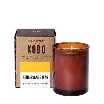 KOBO KOBO Свеча RENAISSANCE MAN компактная в стекле 85 гр