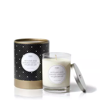 KOBO KOBO Свеча VETIVER AND SHAVED VANILLA большая в стекле 312 гр