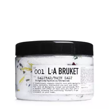 L:A BRUKET L:A BRUKET Соль для ванн 001 «Календула/Апельсин/Герань» 450 гр