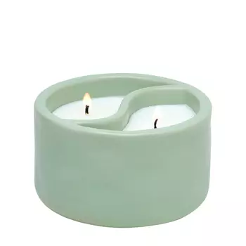 PADDYWAX PADDYWAX Свеча «Инь Янь» GREEN TEA / ALOE в керамической баночке с двумя ароматами 311 гр