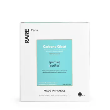 Rare Paris Rare Paris Набор из пяти очищающих тканевых масок для лица Carbone Glacé 5 шт