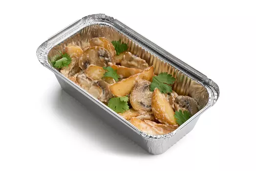 Картофель со сливками и грибами