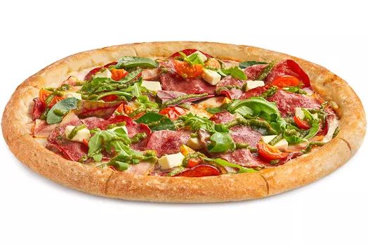 Пастрами с брынзой и соусом песто - 30 см