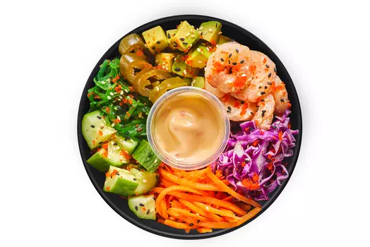 Поке с креветками (киноа) - Mалый