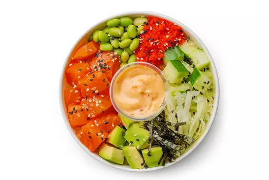 Поке с лососем (Рис) - Большой