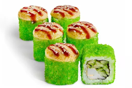 Запеченный ролл с кальмаром - 6 шт.