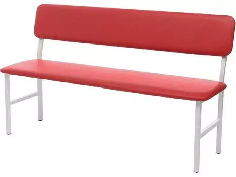Банкетка медицинская со спинкой Hilfe МД БС красная