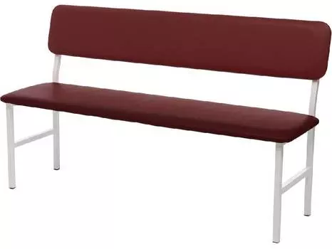 Банкетка медицинская со спинкой Hilfe МД БС бордовая