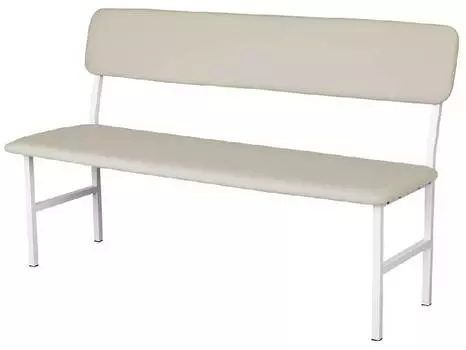 Банкетка медицинская со спинкой Hilfe МД БС цвета слоновой кости