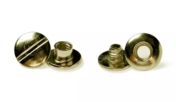 Болты металлические высота ножки 2.5 мм, золото, 100 шт.