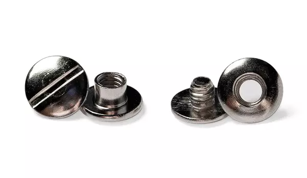 Болты металлические высота ножки 3 мм, серебро, 100 шт.