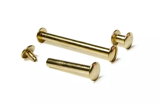 Болты металлические высота ножки 45 мм, золото, 100 шт.